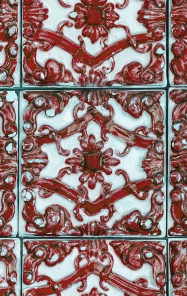REBEL WALLS Tapete Artisan Tiles, Indian red