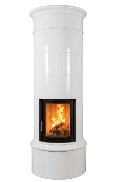 Blekinge Kachelofen 6/8 Rundung Höhe 2,30 m.