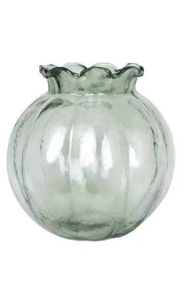 Vase aus gefärbtem grünem Glas