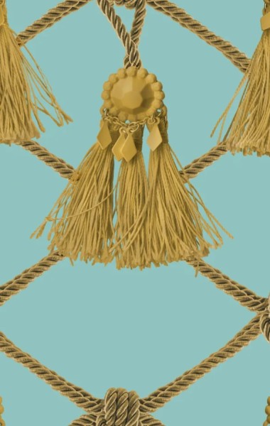 REBEL WALLS Tapete Tassels, Soft Turquoise