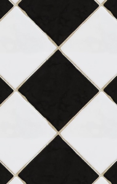 Rebel Walls Tapete Checkered Tiles Black & White