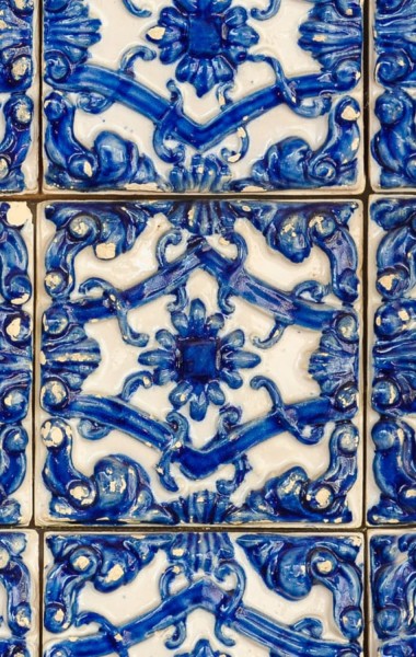 REBEL WALLS Tapete Artisan Tiles, Morocco Blue