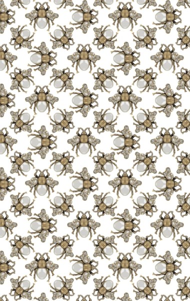 REBEL WALLS Tapete Small Jewel Wings Diamond White